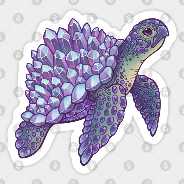 Crystal Sea Turtle Sticker by DoomedDreamer